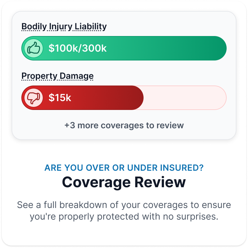 Coverage Review panel
